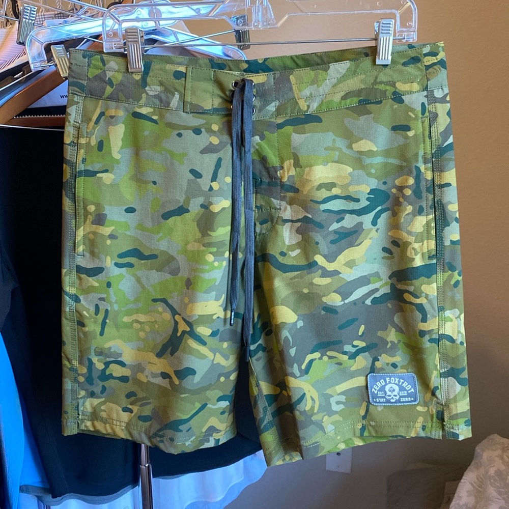 Zero Foxtrot Mens Swim Trunks Camo